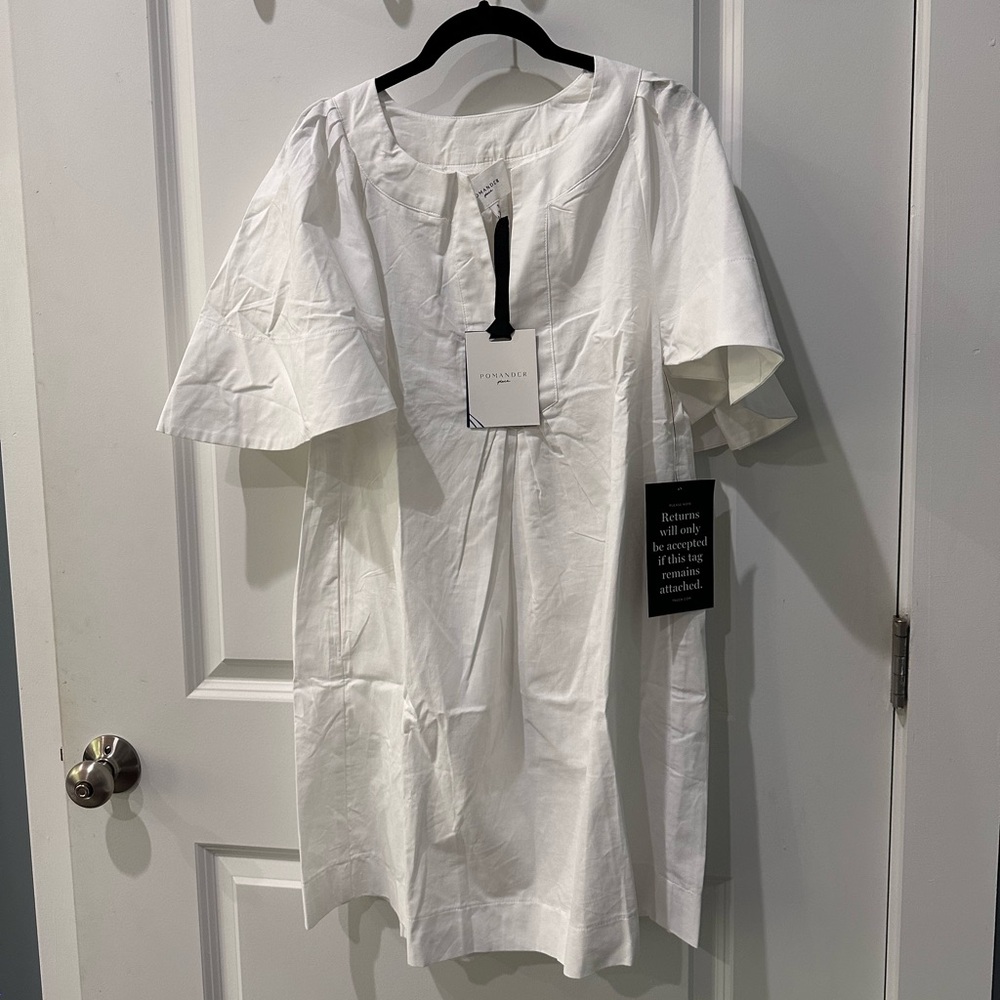 POMANDER PLACE White Finley Flutter Sleeve Dress - Picture 5 of 9